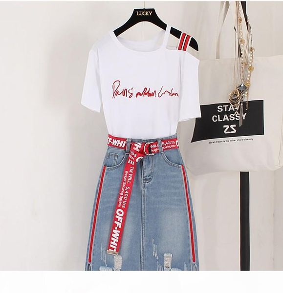 2020 лето женщины сексуальное плеча письмо футболка + юбка denim 2 шт наборы женская мода костюмы, Gray
2020 лето женщины сексуальное плеча письмо футболка + юбка denim 2 шт наборы женская мода костюмы, Gray