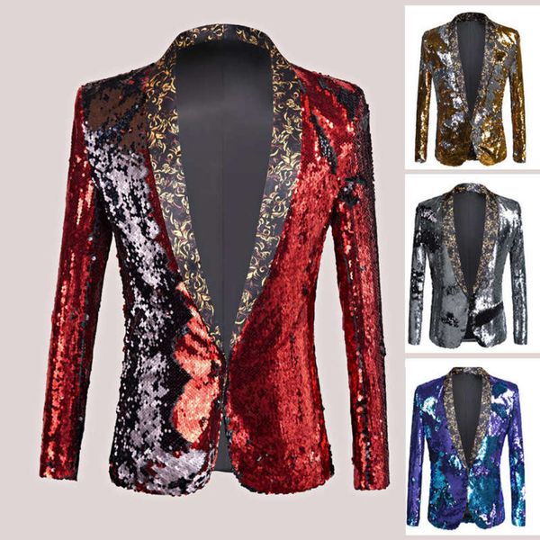 sequined dress sided men's suit double show stage fashion performance clothing, White;black
sequined dress sided men's suit double show stage fashion performance clothing, White;black