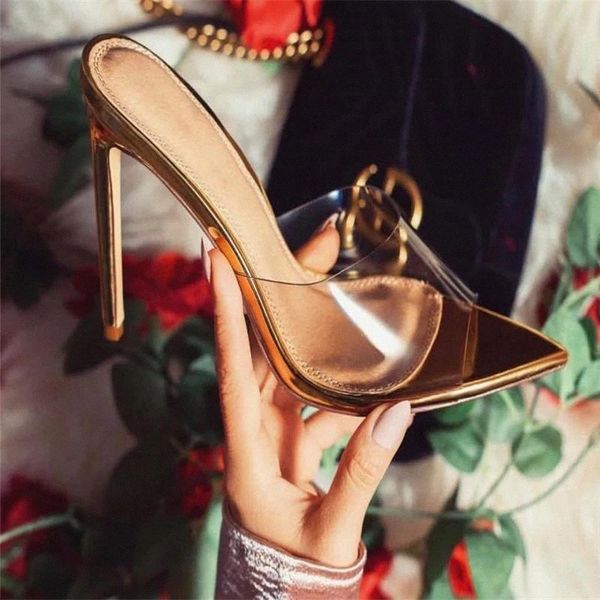 2020 classic pvc summer high heel slippers open toe transparent thin high heels solid pointed toe gold size 35-40 #zk8y, Black
2020 classic pvc summer high heel slippers open toe transparent thin high heels solid pointed toe gold size 35-40 #zk8y, Black