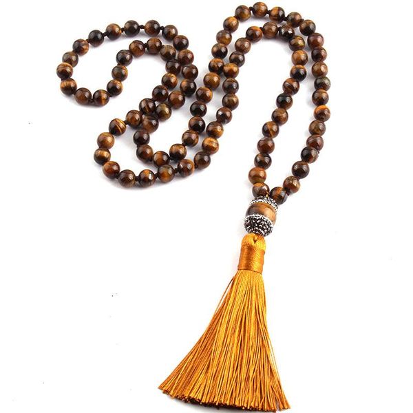 fashion bohemian tribal jewelry tiger eye stones beads knotted handmake paved tassel necklace for women, Silver
fashion bohemian tribal jewelry tiger eye stones beads knotted handmake paved tassel necklace for women, Silver