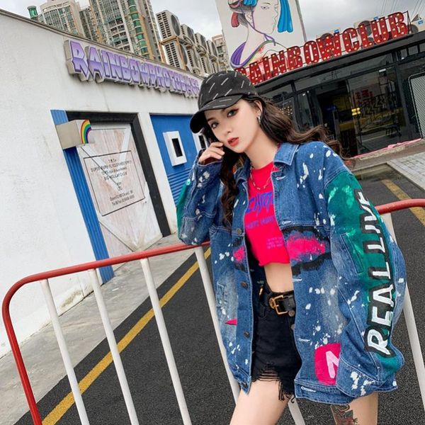 sexemara fashion the new loose leisure wild weird printing denim jacket ing, Black;brown
sexemara fashion the new loose leisure wild weird printing denim jacket ing, Black;brown