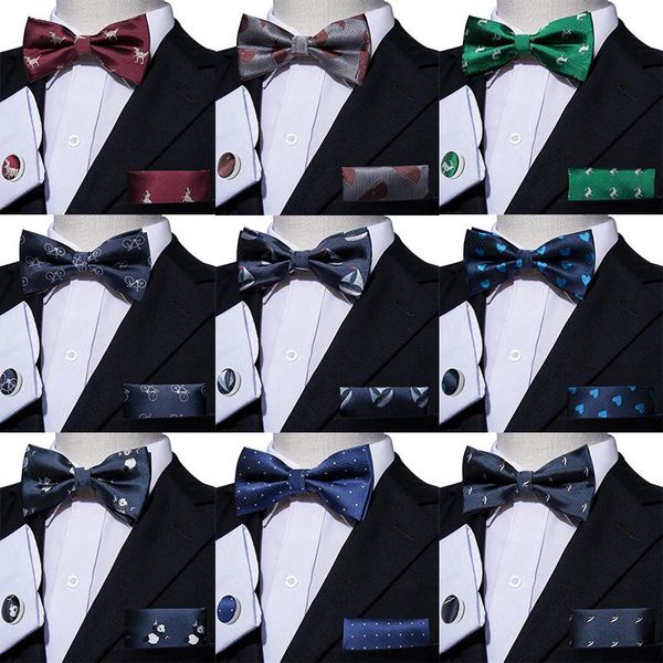 bow ties pre-bow tie for men silk butterfly men's red hanky cufflinks set collar cartoon dinosaur removable necktie wedding party, Black;gray
bow ties pre-bow tie for men silk butterfly men's red hanky cufflinks set collar cartoon dinosaur removable necktie wedding party, Black;gray