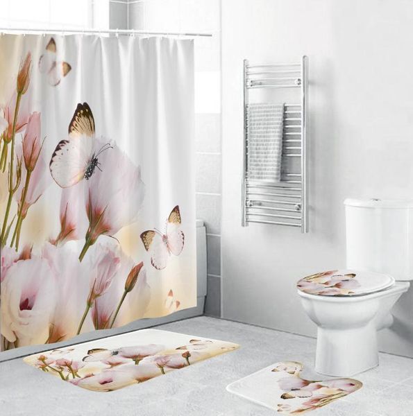 shower curtains pink butterfly flowers printed curtain set with rug anti-slip mat bath toilet screen waterproof bathroom decor hooks1
shower curtains pink butterfly flowers printed curtain set with rug anti-slip mat bath toilet screen waterproof bathroom decor hooks1