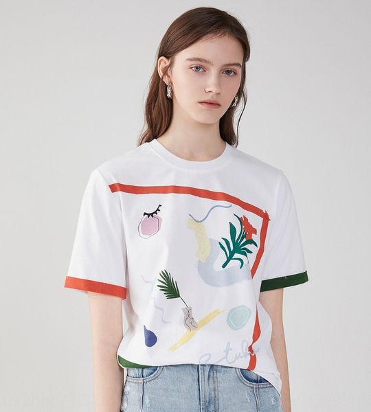 2020 summer new women's wear ins trendy contrast print loose crew neck short t-shirt sleeve white t-shirt 0hn9c
2020 summer new women's wear ins trendy contrast print loose crew neck short t-shirt sleeve white t-shirt 0hn9c