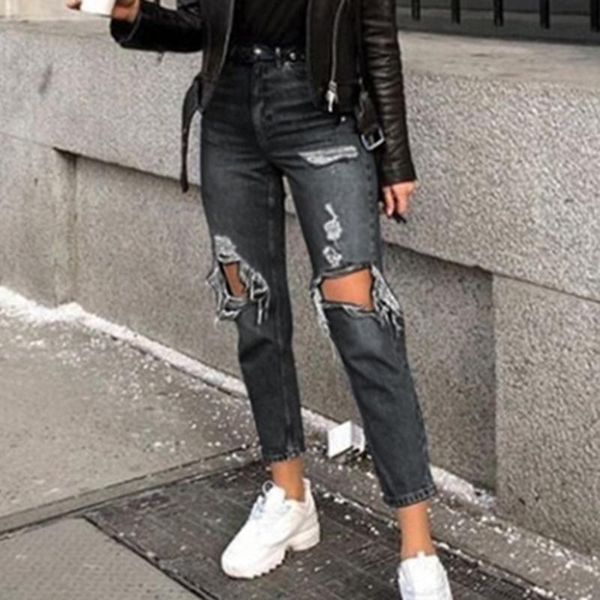 women's jeans women fashion casual denim hole ruined trousers hip hop young ladies clothes, Blue
women's jeans women fashion casual denim hole ruined trousers hip hop young ladies clothes, Blue