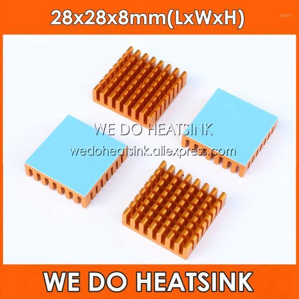 wholesale 28x28x8mm white / silver / black gold anodized aluminum heatsink radiator cooler with thermal tape applied1
wholesale 28x28x8mm white / silver / black gold anodized aluminum heatsink radiator cooler with thermal tape applied1