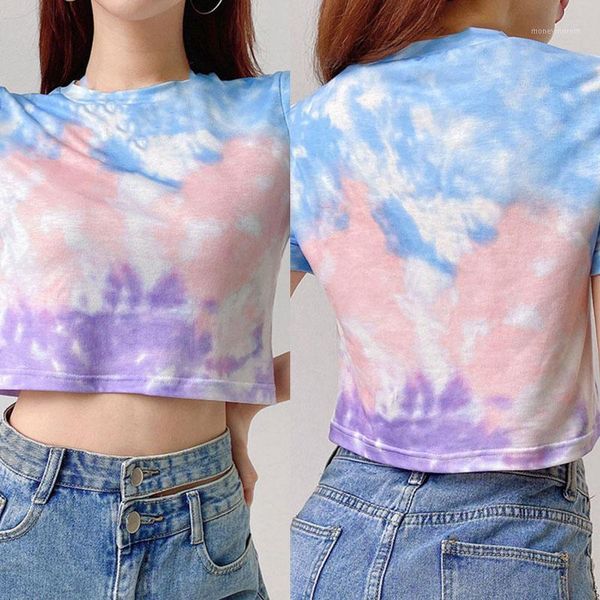 women's t-shirt tie dye cropped women summer short sleeve casual loose crop t-shirts hip hop streetwear 1, White
women's t-shirt tie dye cropped women summer short sleeve casual loose crop t-shirts hip hop streetwear 1, White