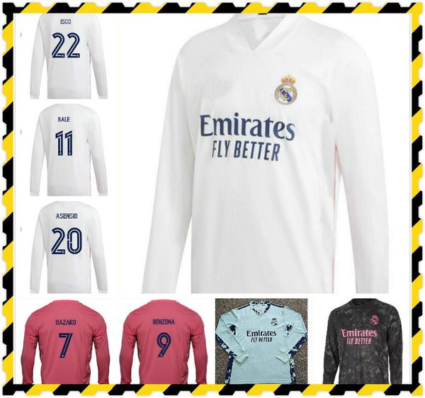 20 21 real madrid long sleeve jerseys soccer 2020 2021 casemiro hazard benzema modric bale football shirt mujer feminine camisetas, Black;yellow
20 21 real madrid long sleeve jerseys soccer 2020 2021 casemiro hazard benzema modric bale football shirt mujer feminine camisetas, Black;yellow