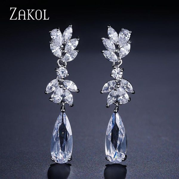 dangle & chandelier zakol white color austrian flower shape zircon water drop crystal pendant earrings for bridal wedding jewelry fsep050, Silver
dangle & chandelier zakol white color austrian flower shape zircon water drop crystal pendant earrings for bridal wedding jewelry fsep050, Silver