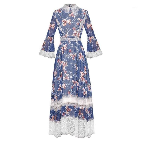 casual dresses fashion 2021 runway dress women's flare sleeve lace embellished charming floral print long dress1, Black;gray
casual dresses fashion 2021 runway dress women's flare sleeve lace embellished charming floral print long dress1, Black;gray