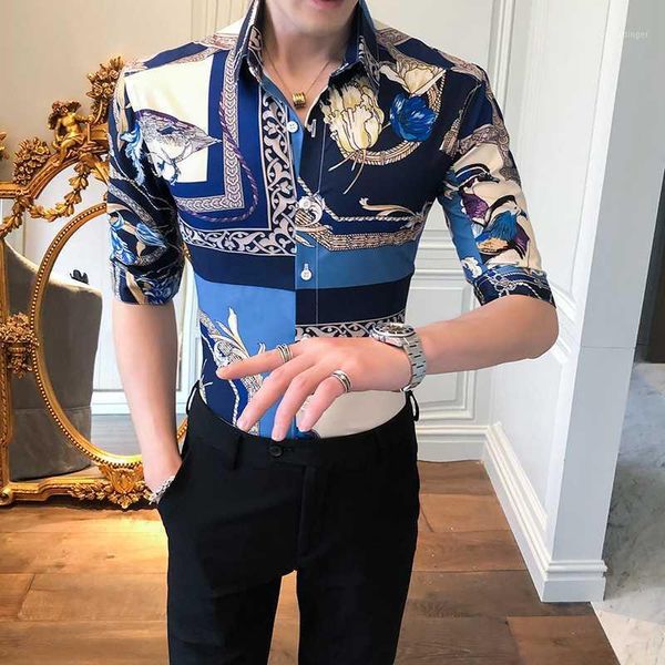 camisa masculina night club party clothing 2020 summer casual slim fit shirt men half sleeve printing streetwear social blouse1, White;black
camisa masculina night club party clothing 2020 summer casual slim fit shirt men half sleeve printing streetwear social blouse1, White;black