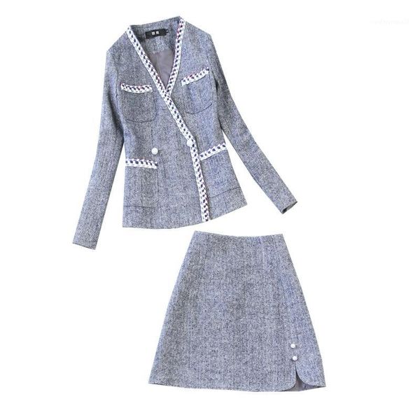 work dresses women's 2021 autumn and winter large size woolen herringbone tweed coat jacket half-length a-line skirt suit1, White;black
work dresses women's 2021 autumn and winter large size woolen herringbone tweed coat jacket half-length a-line skirt suit1, White;black