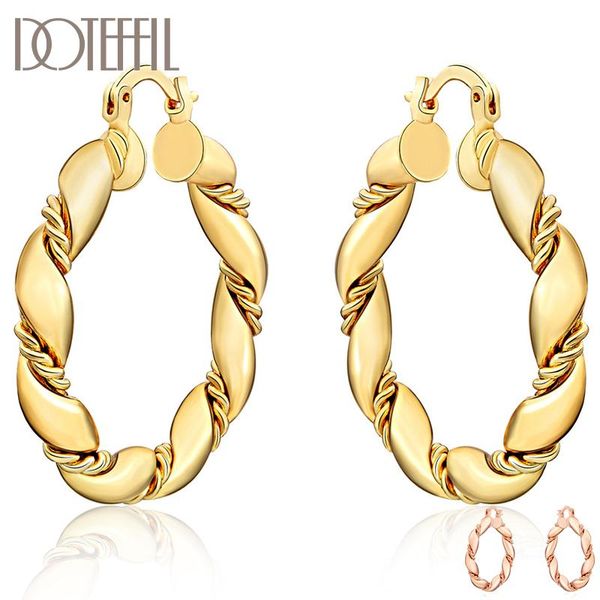 doteffil gold round twist rose gold earring fashion charm women wedding engagement jewelry, Golden;silver
doteffil gold round twist rose gold earring fashion charm women wedding engagement jewelry, Golden;silver