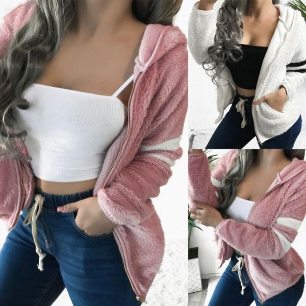 women's jackets plus size women winter warm hooded fleece jacket ladies coats cardigans outwear fashion female clothing, Black;brown
women's jackets plus size women winter warm hooded fleece jacket ladies coats cardigans outwear fashion female clothing, Black;brown