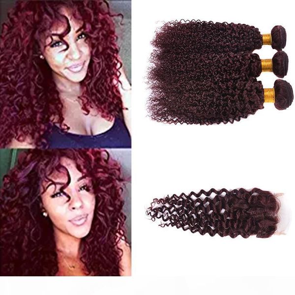 burgundy virgin brazilian human hair weaving 3pcs curly wine red hair weave 99j kinky curl hair bundle curly wave with closure, Black;brown
burgundy virgin brazilian human hair weaving 3pcs curly wine red hair weave 99j kinky curl hair bundle curly wave with closure, Black;brown