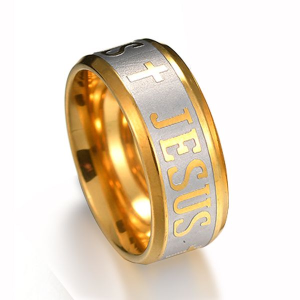 jesus cross male ring gold color stainless steel rings for men religious christian finger jewelry anillos para hombre, Silver
jesus cross male ring gold color stainless steel rings for men religious christian finger jewelry anillos para hombre, Silver