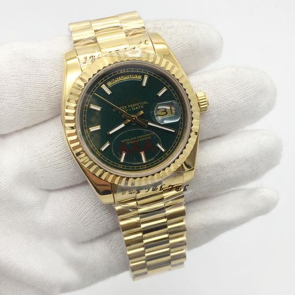2021 mens watch 36mm day date president 18k gold stainless steel green face sapphire glass automatic movement date mens watch, Slivery;brown
2021 mens watch 36mm day date president 18k gold stainless steel green face sapphire glass automatic movement date mens watch, Slivery;brown