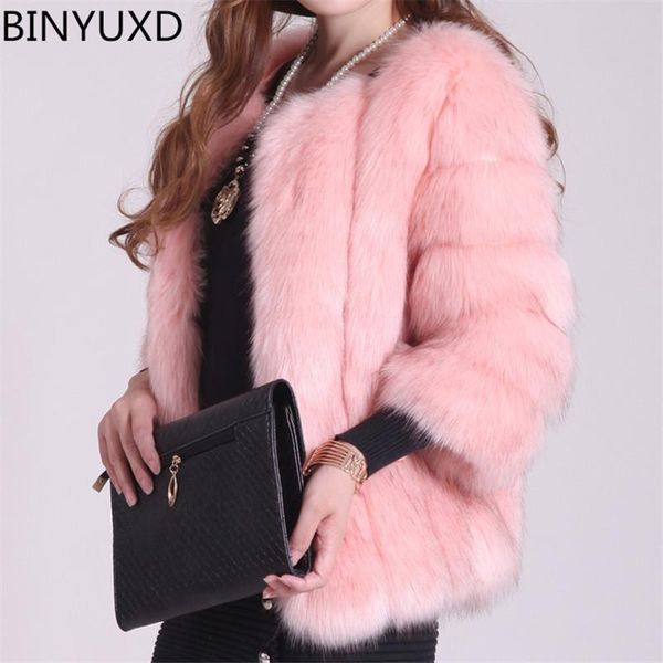 women's fur & faux binyuxd short coat winter fashion women coats furry cute woman fake jacket plus size, Black
women's fur & faux binyuxd short coat winter fashion women coats furry cute woman fake jacket plus size, Black