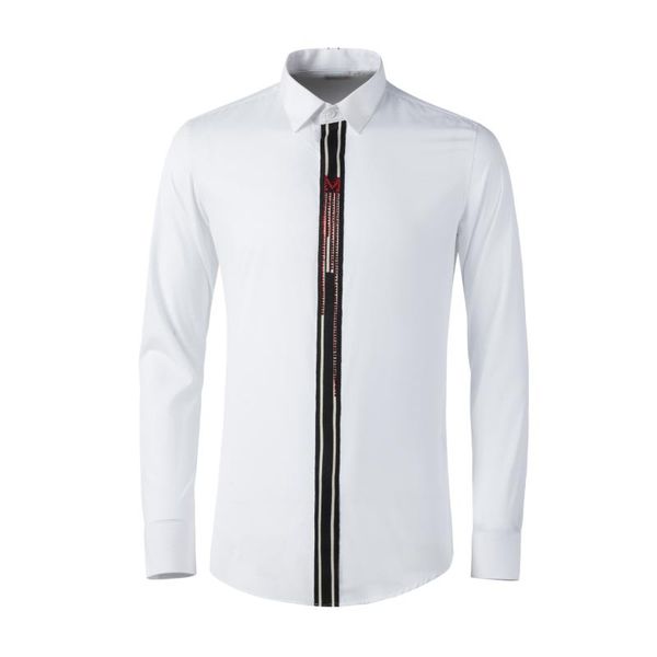 new spring summer ribbon drilling line decoration long sleeve fashion casual shirts hand-painted men plus size 4xl, White;black
new spring summer ribbon drilling line decoration long sleeve fashion casual shirts hand-painted men plus size 4xl, White;black