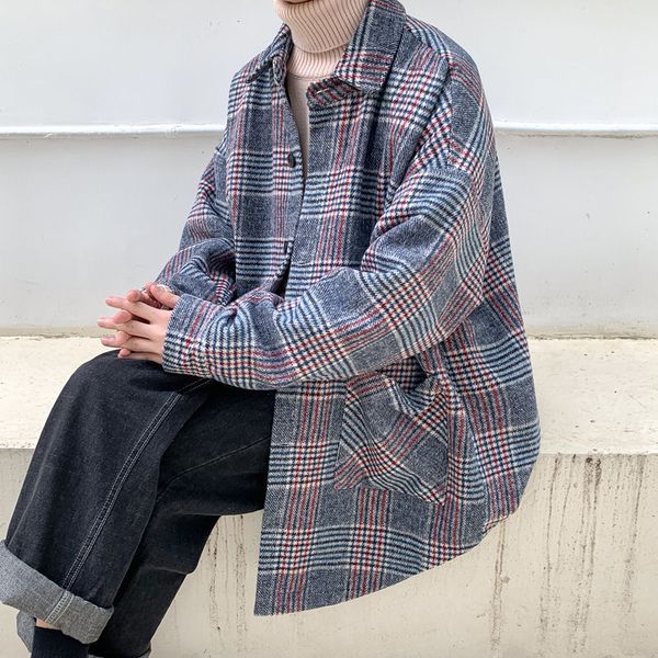 2020 winter overcoat coat men style thickened plaid men's medium long jaket loose woolen windbreaker ing, Black
2020 winter overcoat coat men style thickened plaid men's medium long jaket loose woolen windbreaker ing, Black