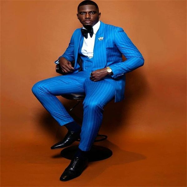 men's suits & blazers 3 pieces blue men pinstripe double breasted tuxedos lapel custom made cotton formal party fit slim coat+pant+vest, White;black
men's suits & blazers 3 pieces blue men pinstripe double breasted tuxedos lapel custom made cotton formal party fit slim coat+pant+vest, White;black