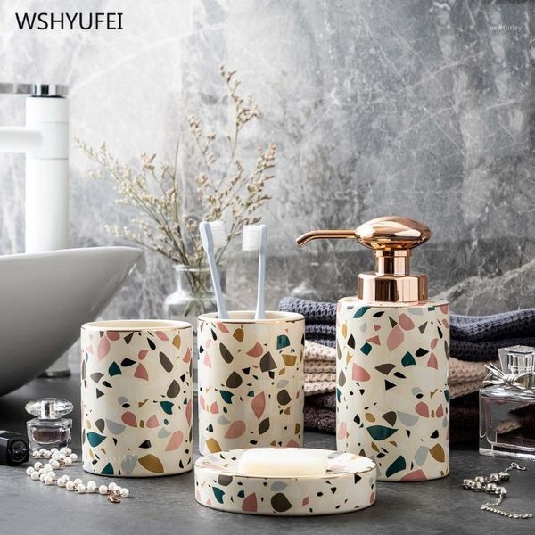 bath accessory set 4pcs electroplating rose gold pressure pump ceramic bathroom kit soap liquid bottle cup dish shampoo shower gel bottle1
bath accessory set 4pcs electroplating rose gold pressure pump ceramic bathroom kit soap liquid bottle cup dish shampoo shower gel bottle1