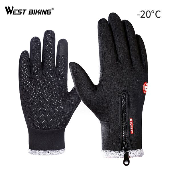 west biking winter bike running ski thicken warm touch screen bicycle windproof thermal full finger cycling gloves, Blue;gray 
west biking winter bike running ski thicken warm touch screen bicycle windproof thermal full finger cycling gloves, Blue;gray