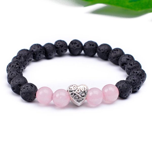 wholesale 10 pcs silver plated love heart connect rose quartz and black lava stone elastic bracelet romantic jewelry
wholesale 10 pcs silver plated love heart connect rose quartz and black lava stone elastic bracelet romantic jewelry