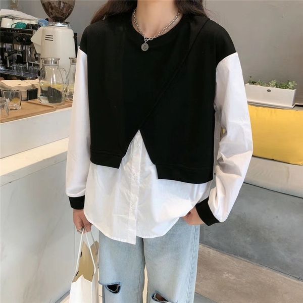 2ybcw autumn new style pie clothing stitching fake tshirt two long sleeve shirts two women's korean version versatile casual t-shirt wo, White
2ybcw autumn new style pie clothing stitching fake tshirt two long sleeve shirts two women's korean version versatile casual t-shirt wo, White