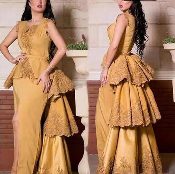 elegant saudi arabia gold evening dresses vestido with detachable train overskirts sleeveless long prom dress appliques lace front slit gown, Black;red
elegant saudi arabia gold evening dresses vestido with detachable train overskirts sleeveless long prom dress appliques lace front slit gown, Black;red