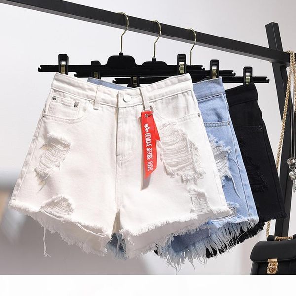 zqlz summer high waisted denim shorts women plus size 5xl loose hole tassels harajuku pants jeans short girl spring, White;black
zqlz summer high waisted denim shorts women plus size 5xl loose hole tassels harajuku pants jeans short girl spring, White;black