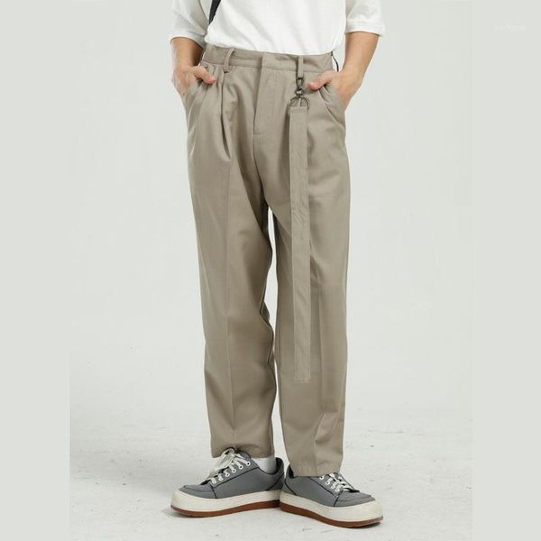 new male japan korea streetwear fashion suit trousers men solid color ribbon casual ankle-length suit pant1, Black
new male japan korea streetwear fashion suit trousers men solid color ribbon casual ankle-length suit pant1, Black