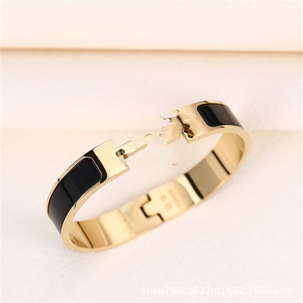 buy only new buckle classic enamel bracelet plated with 18k rose gold men and women lovers light luxury titanium steel bracelet jewel luxury, Black
buy only new buckle classic enamel bracelet plated with 18k rose gold men and women lovers light luxury titanium steel bracelet jewel luxury, Black