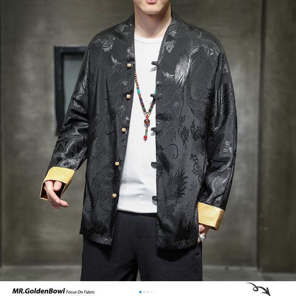men's jackets mrgoldenbow autumn vintage tang clothes 2021 chinese man casual long sleeve loose jacket dragon printed male, Black;brown
men's jackets mrgoldenbow autumn vintage tang clothes 2021 chinese man casual long sleeve loose jacket dragon printed male, Black;brown