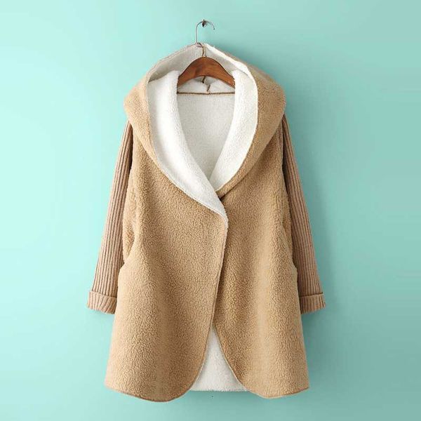 u-swear 2020 autumn winter new fashion women's warm wool stitching sweater hooded jacket cardigan, Black
u-swear 2020 autumn winter new fashion women's warm wool stitching sweater hooded jacket cardigan, Black