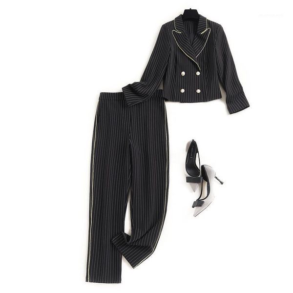 women's suits & blazers winter womens striped double breasted blazer jacket slim fit pencil pants 2 pieces sets business female1, White;black
women's suits & blazers winter womens striped double breasted blazer jacket slim fit pencil pants 2 pieces sets business female1, White;black