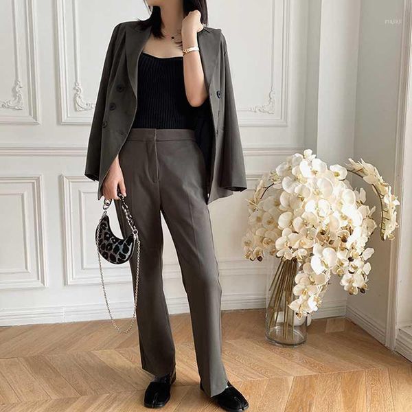 women's two piece pants womens blazer suit office wear double breasted coat or high waist lady straight trousers 2021 fashion1, White
women's two piece pants womens blazer suit office wear double breasted coat or high waist lady straight trousers 2021 fashion1, White