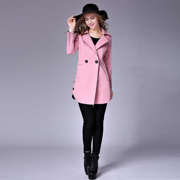 women warm solid coat 2020 fall/winter new casual fashion slimming women turn-down collar woolen a-line deerskin windbreaker, Black
women warm solid coat 2020 fall/winter new casual fashion slimming women turn-down collar woolen a-line deerskin windbreaker, Black