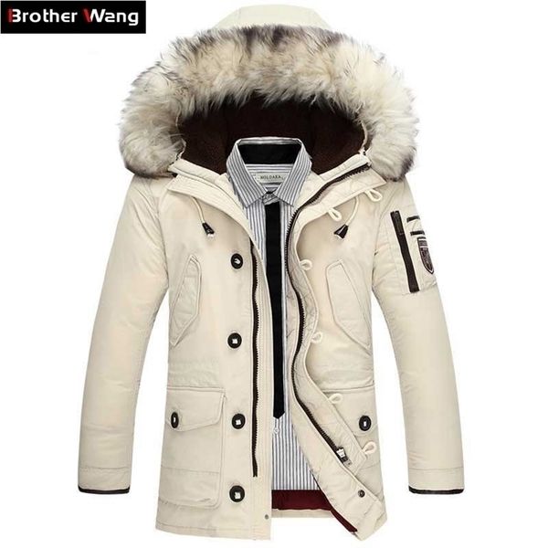 winter warm men's white duck down jacket fashion casual big fur collar thicken hooded jackets and coats male beige white 201119, Black
winter warm men's white duck down jacket fashion casual big fur collar thicken hooded jackets and coats male beige white 201119, Black