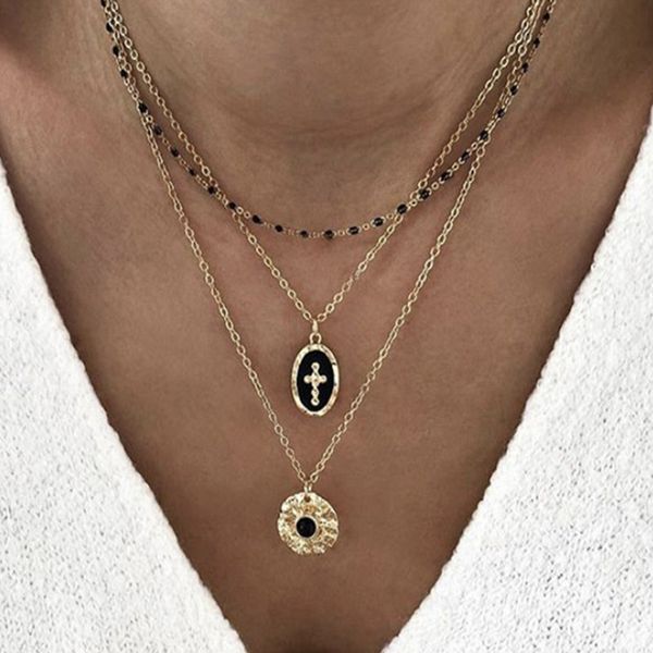 2021 new fashion cross chokers necklace gold circle pendant necklace women beach necklace jewelry girlfriend gift, Silver
2021 new fashion cross chokers necklace gold circle pendant necklace women beach necklace jewelry girlfriend gift, Silver