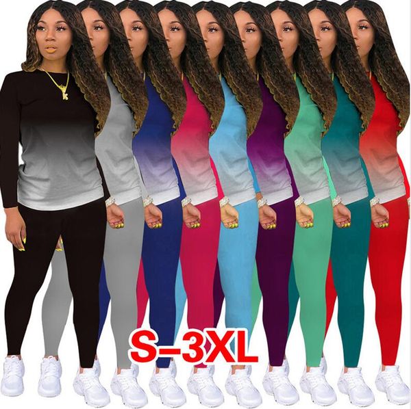 plus size women tracksuit gradient color pullover blouse t shirts and pants tights leggings casual two piece outfit sports suits f92914, White
plus size women tracksuit gradient color pullover blouse t shirts and pants tights leggings casual two piece outfit sports suits f92914, White