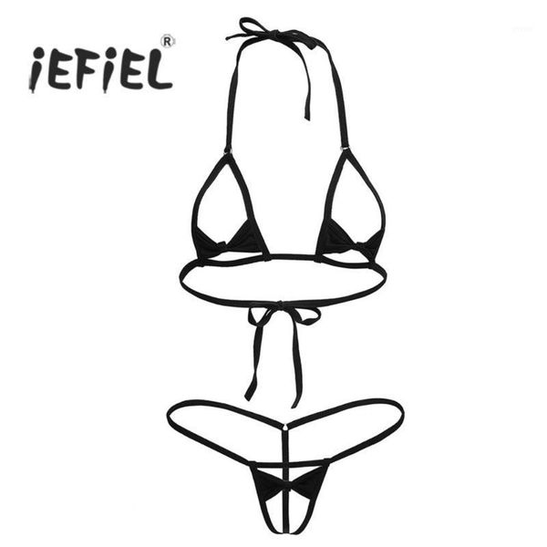 iefiel women lingerie brief sets halter bowknot bikini see-through bow with g-string open bra femme nightwear bras1, Red;black
iefiel women lingerie brief sets halter bowknot bikini see-through bow with g-string open bra femme nightwear bras1, Red;black