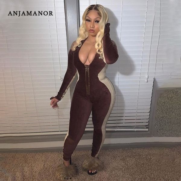 anjamanor brown ribbed knitted v neck long sleeve jumpsuits for women fall clothes bodycon tracksuit clubwear d37-de42 201007, Black;white
anjamanor brown ribbed knitted v neck long sleeve jumpsuits for women fall clothes bodycon tracksuit clubwear d37-de42 201007, Black;white