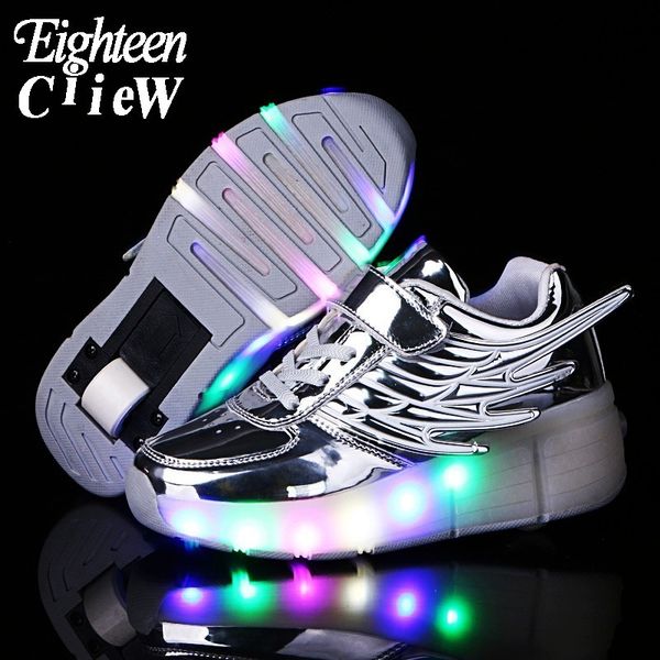 2019 new glowing with rollers luminous sneakers children on small wheels led slippers for girl light up shoes, Black;red
2019 new glowing with rollers luminous sneakers children on small wheels led slippers for girl light up shoes, Black;red