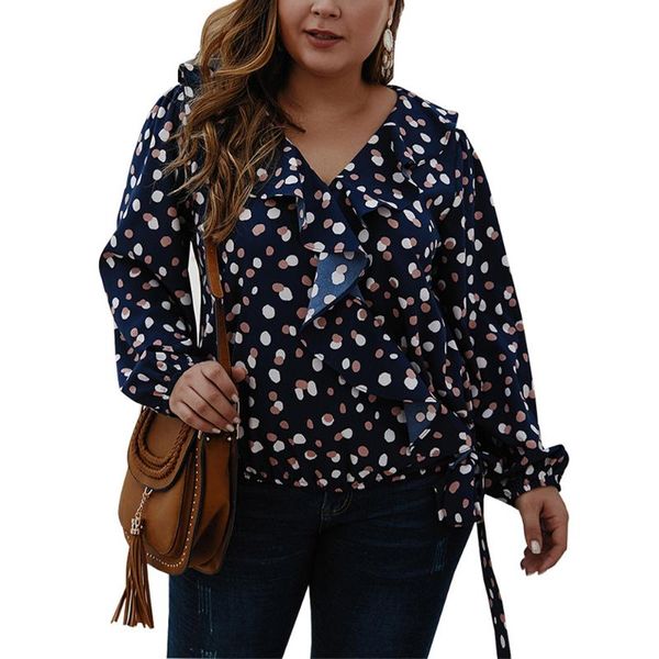 women's blouses & shirts vicabo womens winter polka dot ruffle lace up long sleeve loose shirt casual blouse plus size office lady, White
women's blouses & shirts vicabo womens winter polka dot ruffle lace up long sleeve loose shirt casual blouse plus size office lady, White