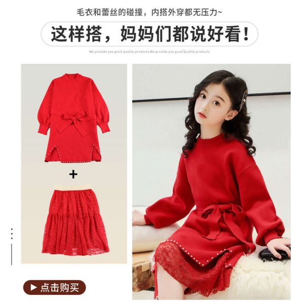 and girls' year red suit skirt autumn winter 2020 new cuhk long sweater princs drs avsq, Red;yellow
and girls' year red suit skirt autumn winter 2020 new cuhk long sweater princs drs avsq, Red;yellow