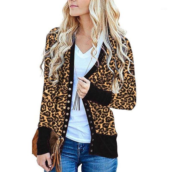 women single-buttoned leopard printed patchwork coat 2020 spring fall v-neck long sleeve jackets abrigos para mujer1, Black;brown
women single-buttoned leopard printed patchwork coat 2020 spring fall v-neck long sleeve jackets abrigos para mujer1, Black;brown
