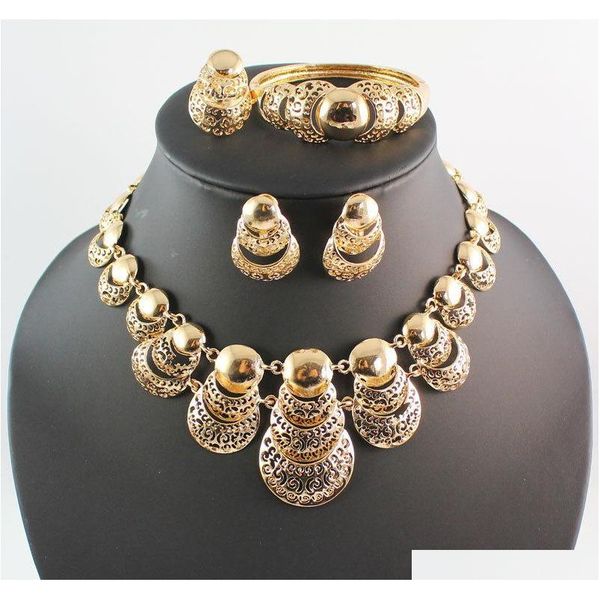 fashion women 18k gold plated africa dubai wedding party multilayer necklace earrings bracelet ring jewelry set oqucr, Slivery;golden
fashion women 18k gold plated africa dubai wedding party multilayer necklace earrings bracelet ring jewelry set oqucr, Slivery;golden