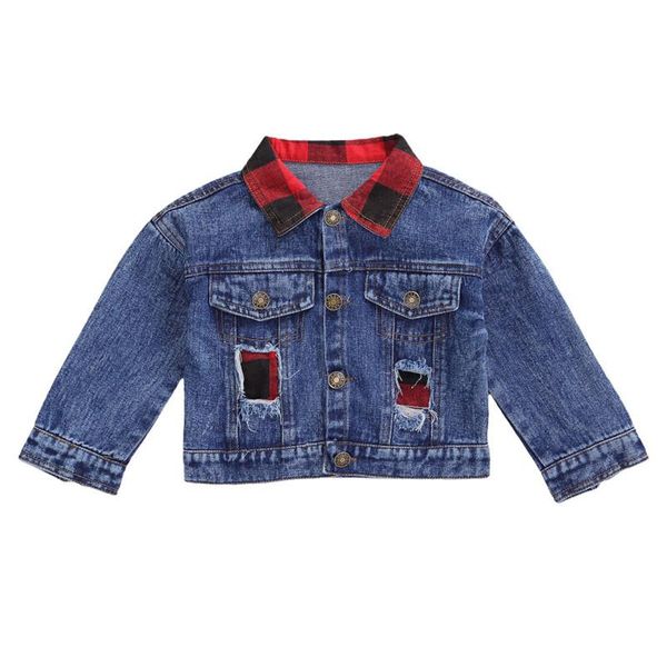 1-6y infant baby girls autumn winter jacket coats long sleeve blue denim plaid patchwork pocket single breasted outwears, Blue;gray
1-6y infant baby girls autumn winter jacket coats long sleeve blue denim plaid patchwork pocket single breasted outwears, Blue;gray