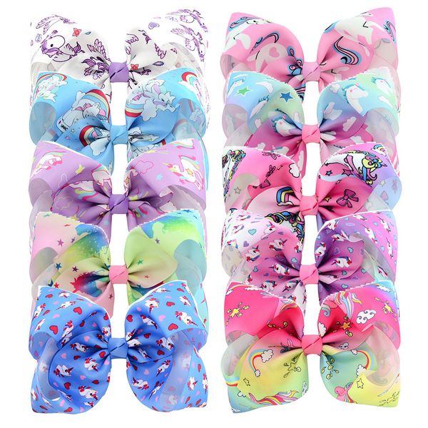 8 inch jojo hair bow 10pcs fashion hair clip girls princess big cartoon print ribbon boutique hairbows unicorn hair accessories y200710, Slivery;white
8 inch jojo hair bow 10pcs fashion hair clip girls princess big cartoon print ribbon boutique hairbows unicorn hair accessories y200710, Slivery;white